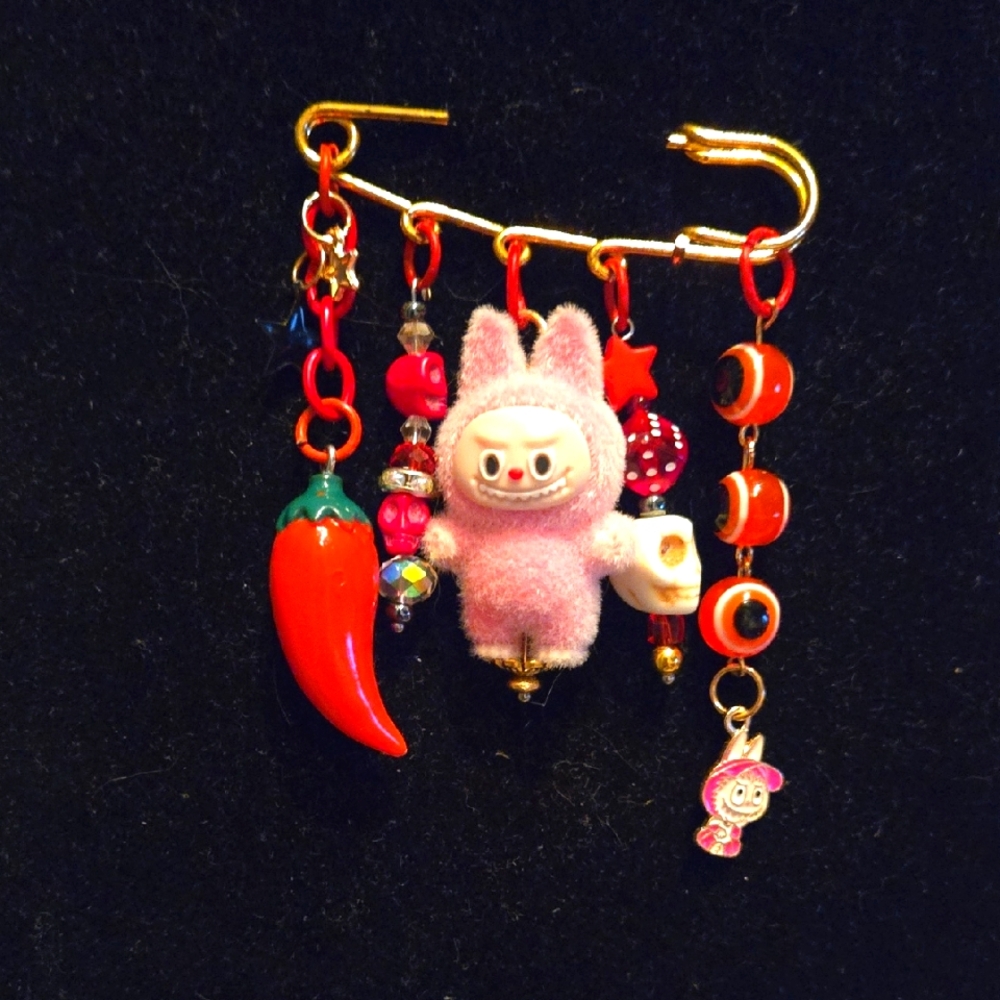 Hand Crafted Labubu Brooch - Picture 3 of 7